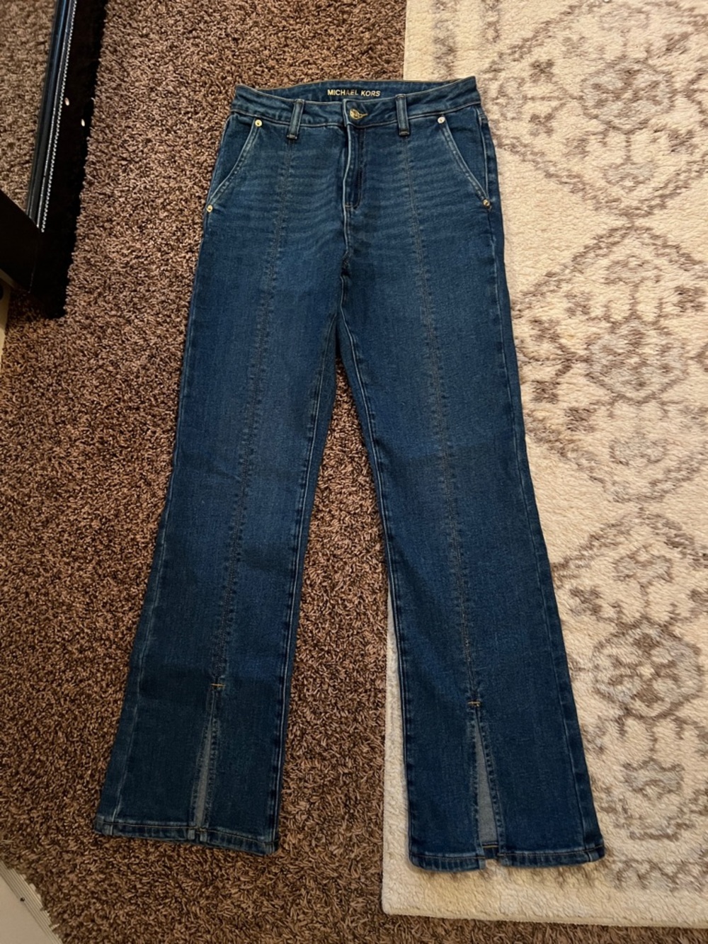 Michael Kors Indigo Wide-Leg Denim Jeans
